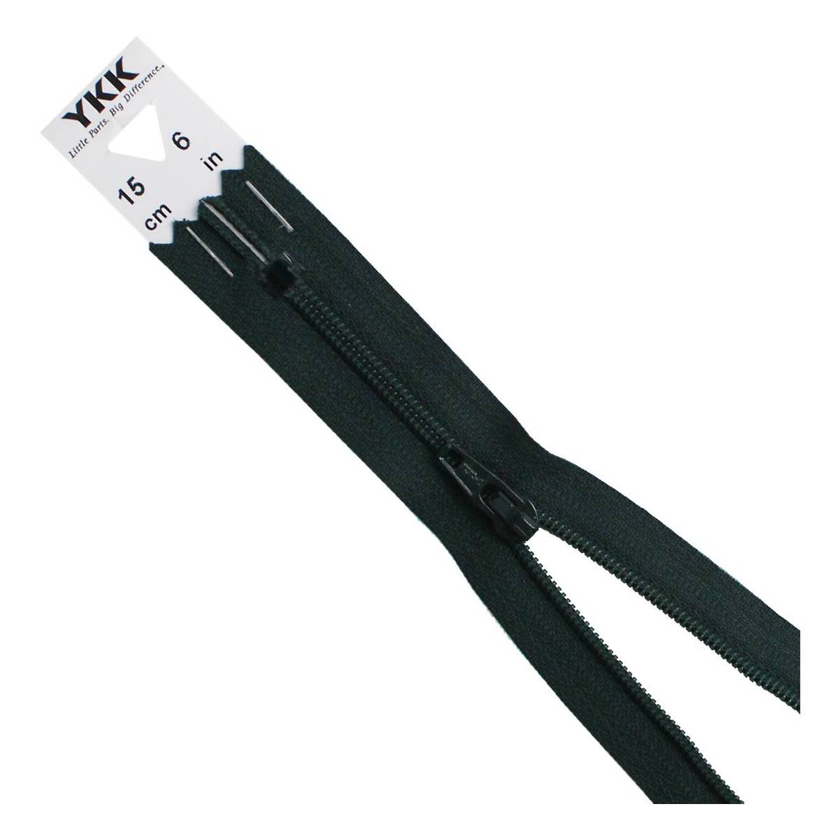 YKK Bottle Green Dress and Skirt Zip 15cm