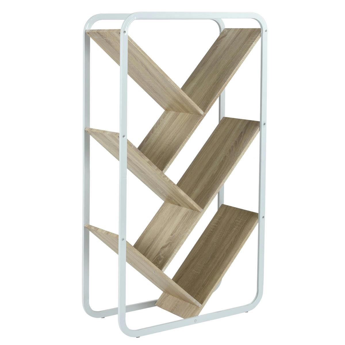 - Bibliothèque meuble de rangement étagère à 5 niveaux effet bois