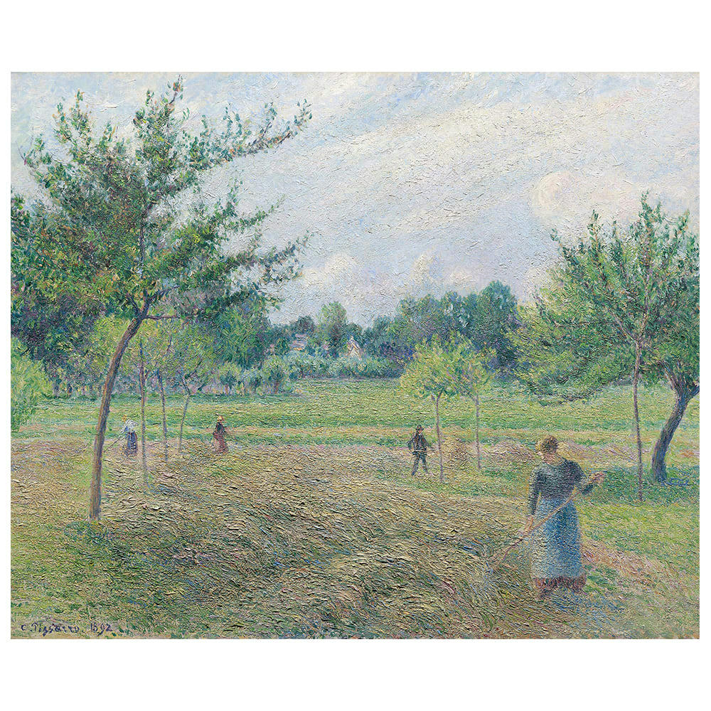 - Tableau La Récolte de Foin à Éragny Camille Pissarro 50x60cm