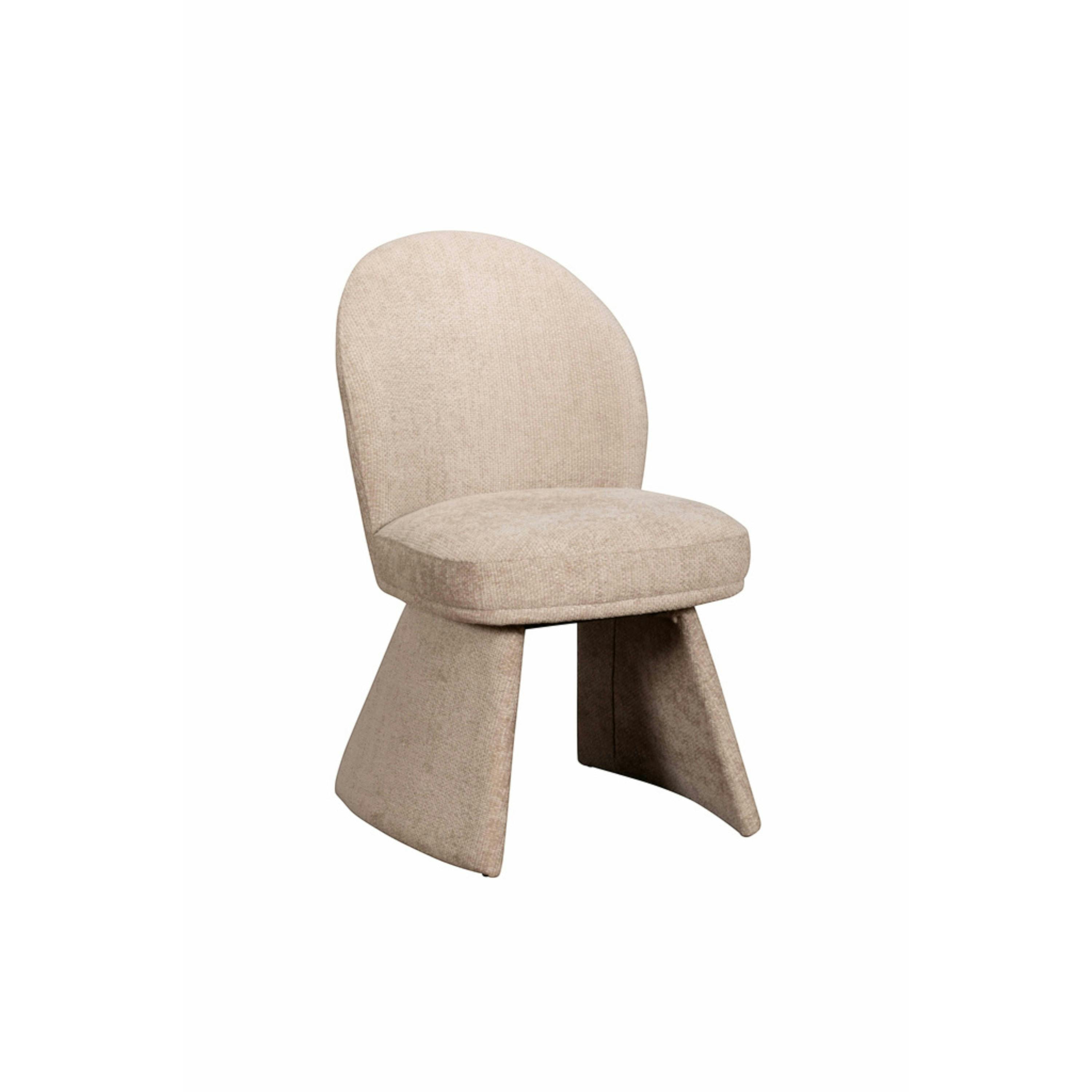 Chaise design beige à assise rembourrée (lot de 2) TREVI