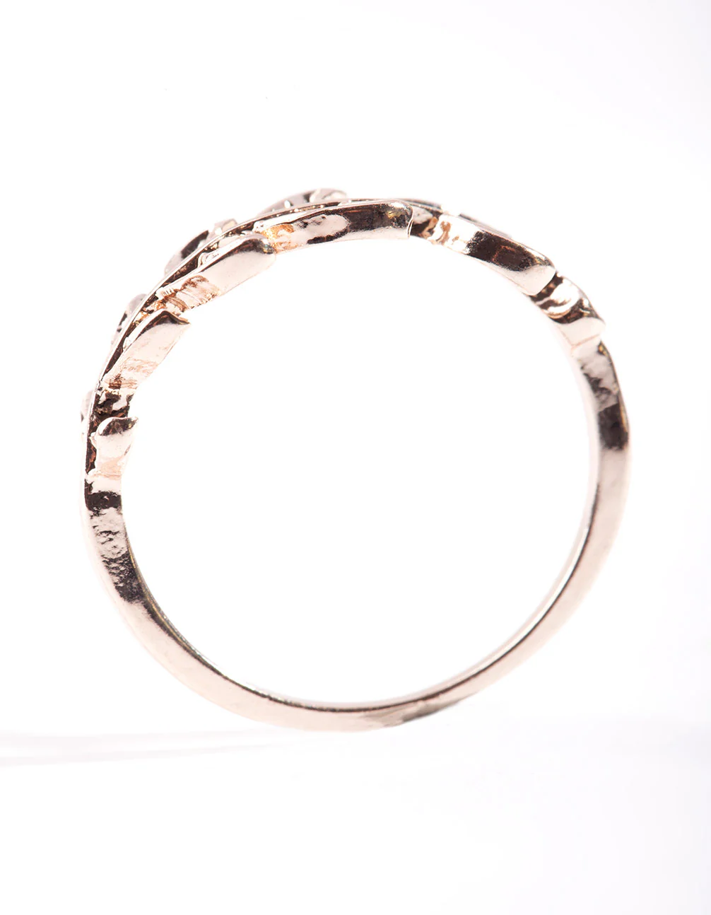 Rose Gold Leaf Band Ring