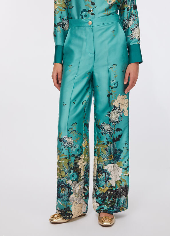 Pantaloni in twill stampato