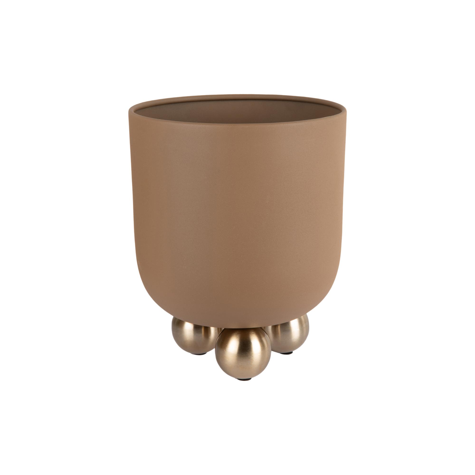 Present Time bloempot Estilo Large - bruin - 26x26x32cm