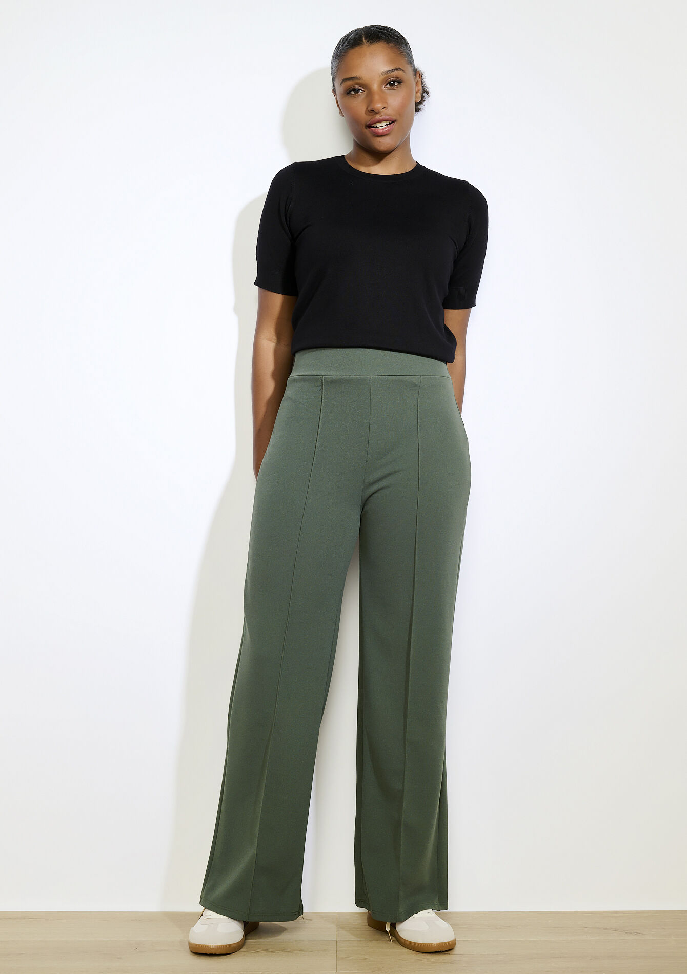 Soepele broek met hoge taille