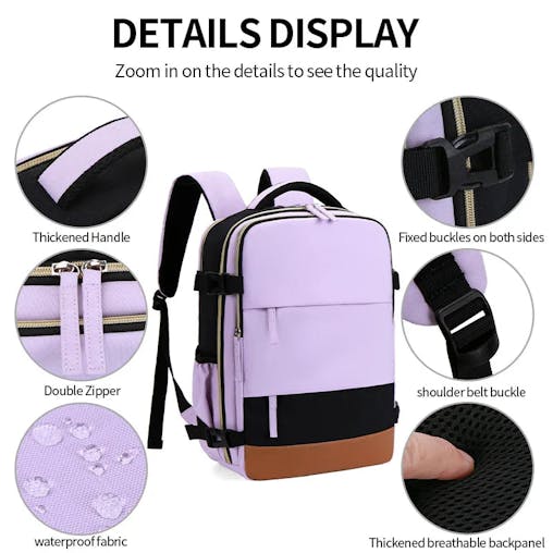 NNEOBA Versatile Travel Luggage & School Backpack