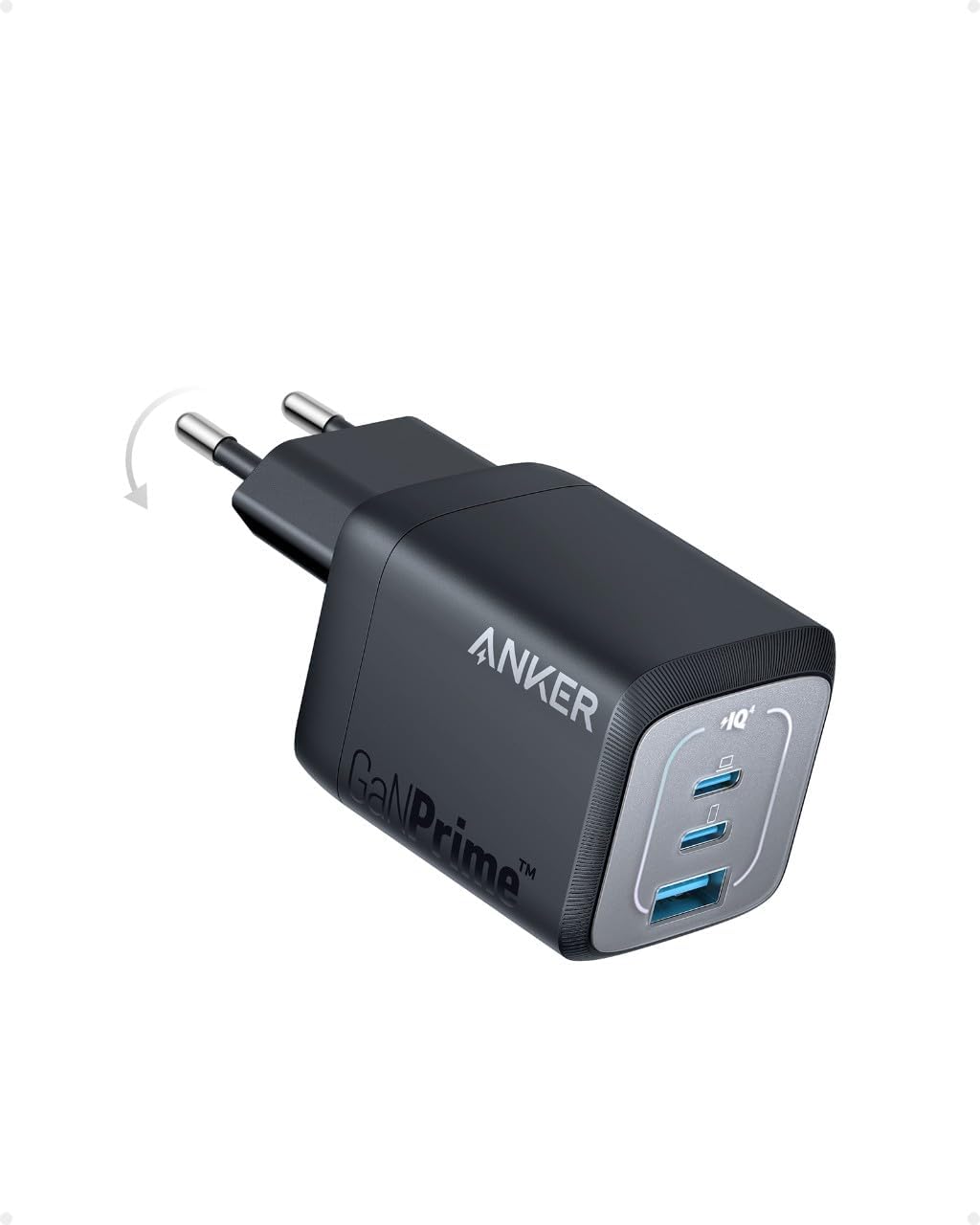 Anker Prime 67W USB C Charger, Anker GaN Wall Charger, 3-Port Compact Fast PPS Charger