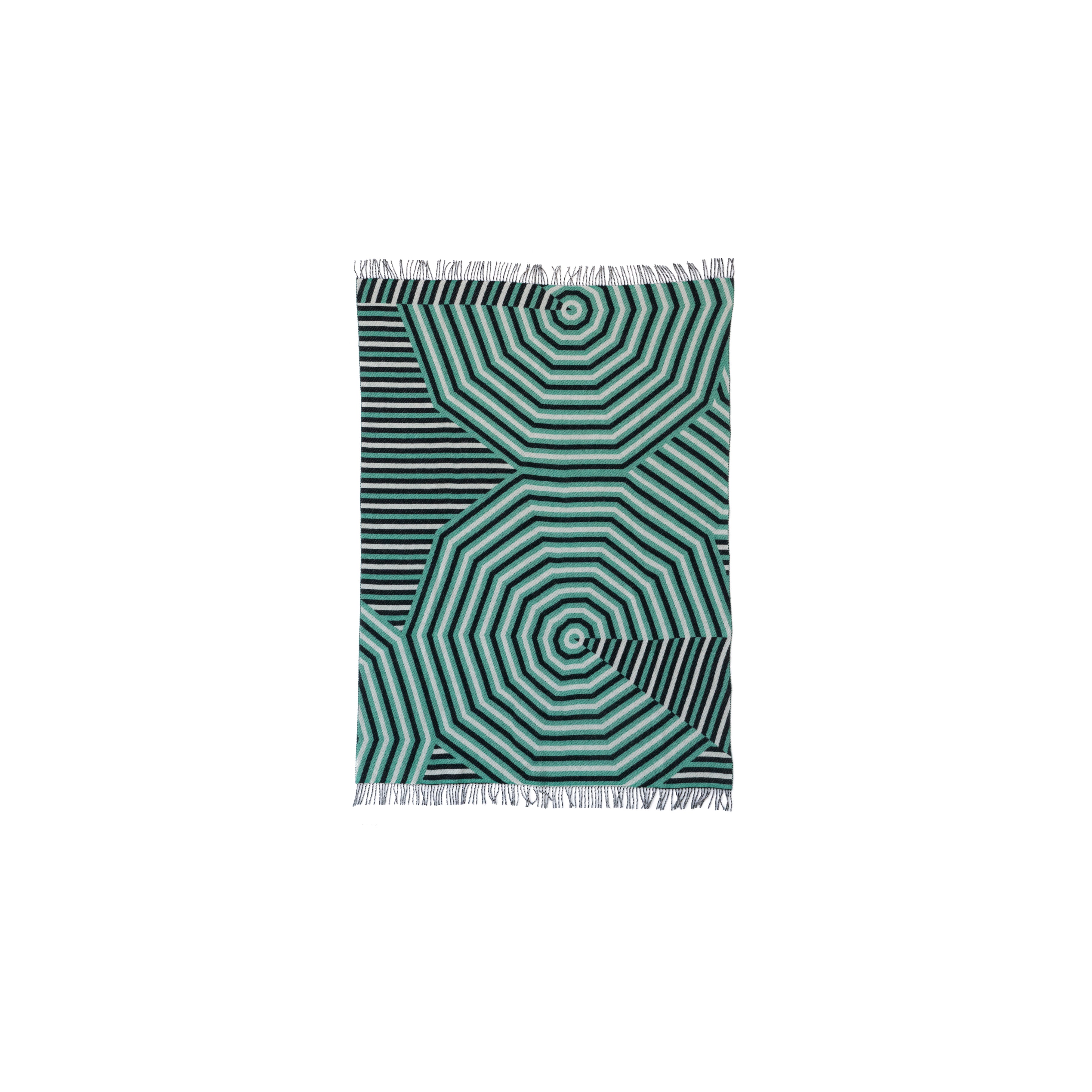 Leaf, Egg and Jet Throw Blanket - Oversized Checker Patchwork
