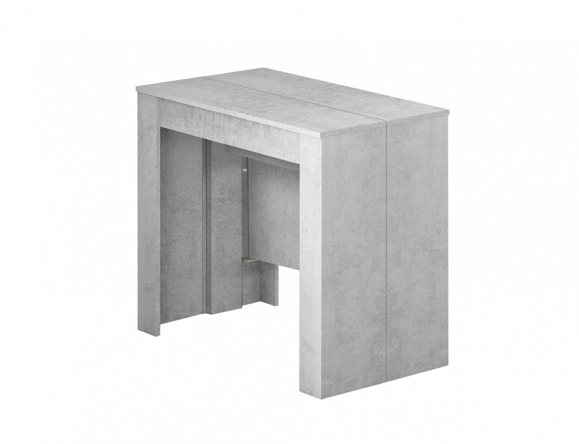 COMPTON - Table extensible effet bois 51/237x90 cm béton