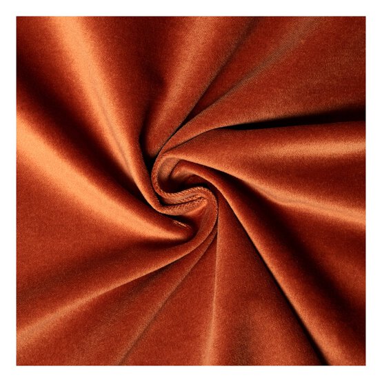 Rust Cotton Velvet Fabric?by the Metre