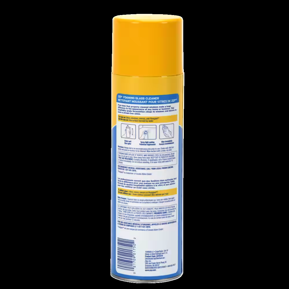 Zep Foaming Glass Cleaner Spray, 561-mL