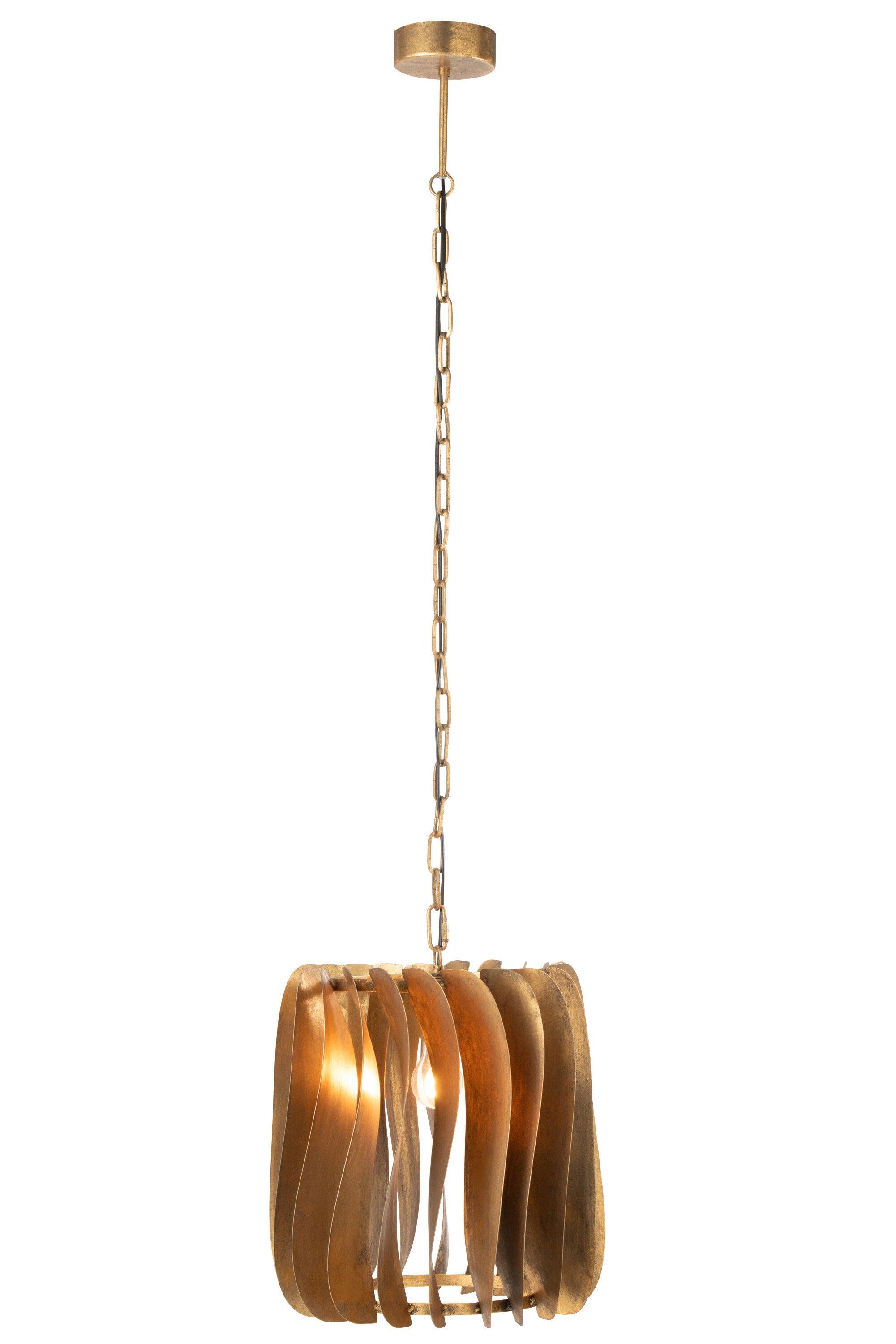 J-Line hanglamp Tina - ijzer - zwart - goud