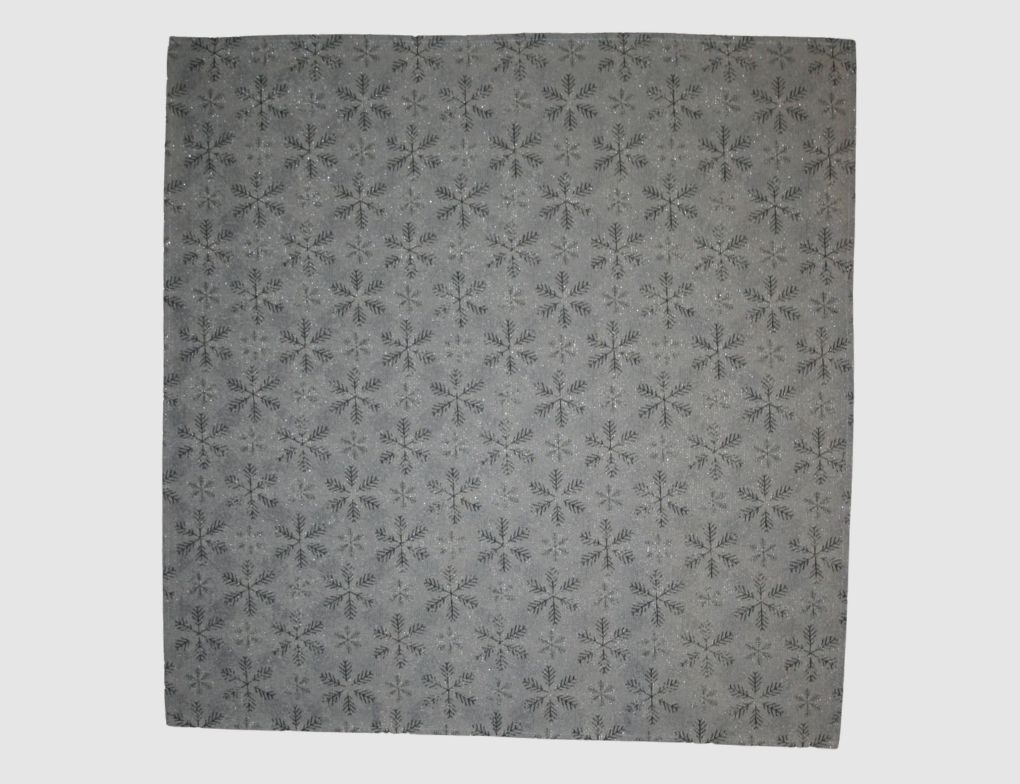 Tischdecke Weihnachten Schneeflocke Silber, Grau