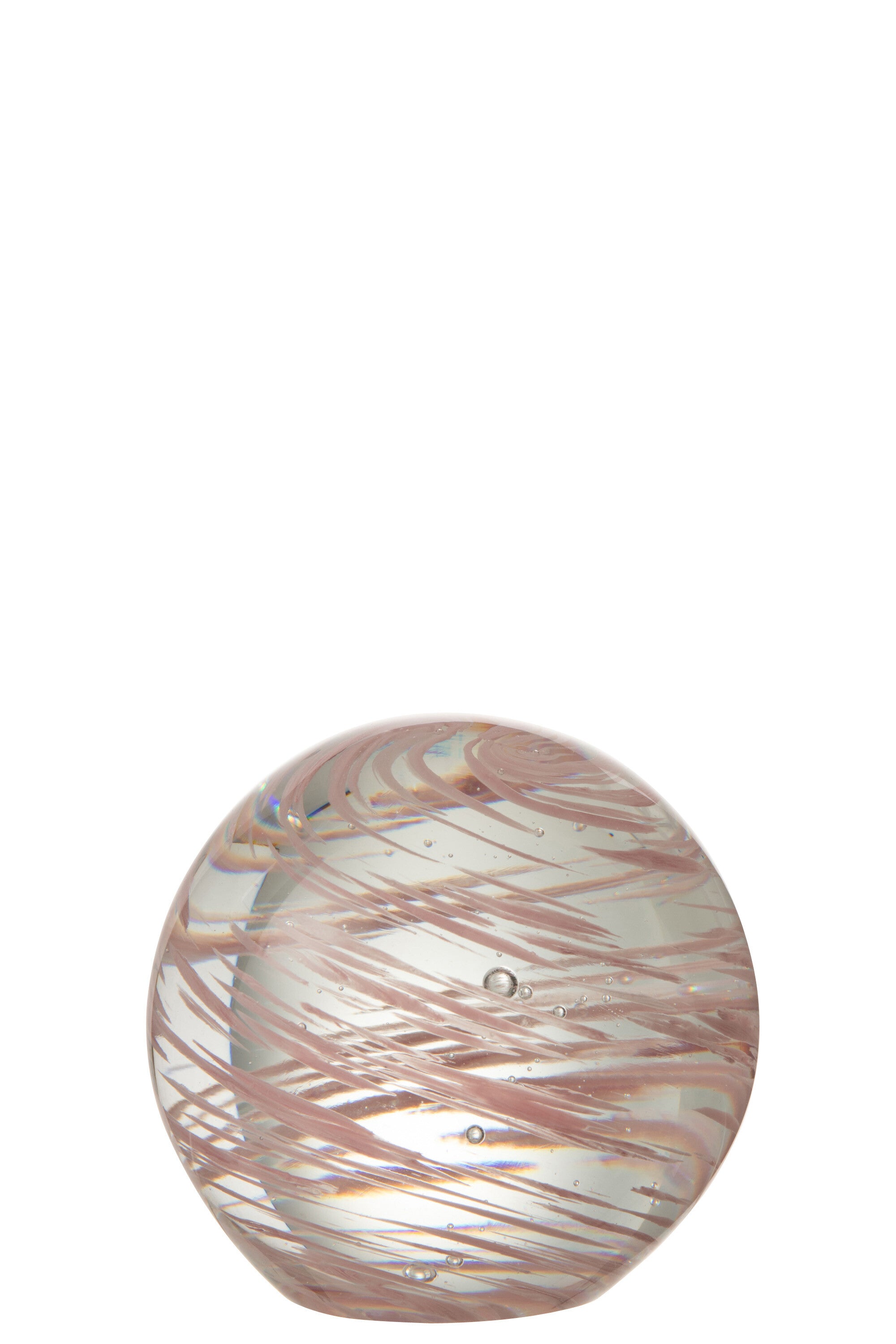 J-Line presse-papier Draaikolk - glas - roze - large