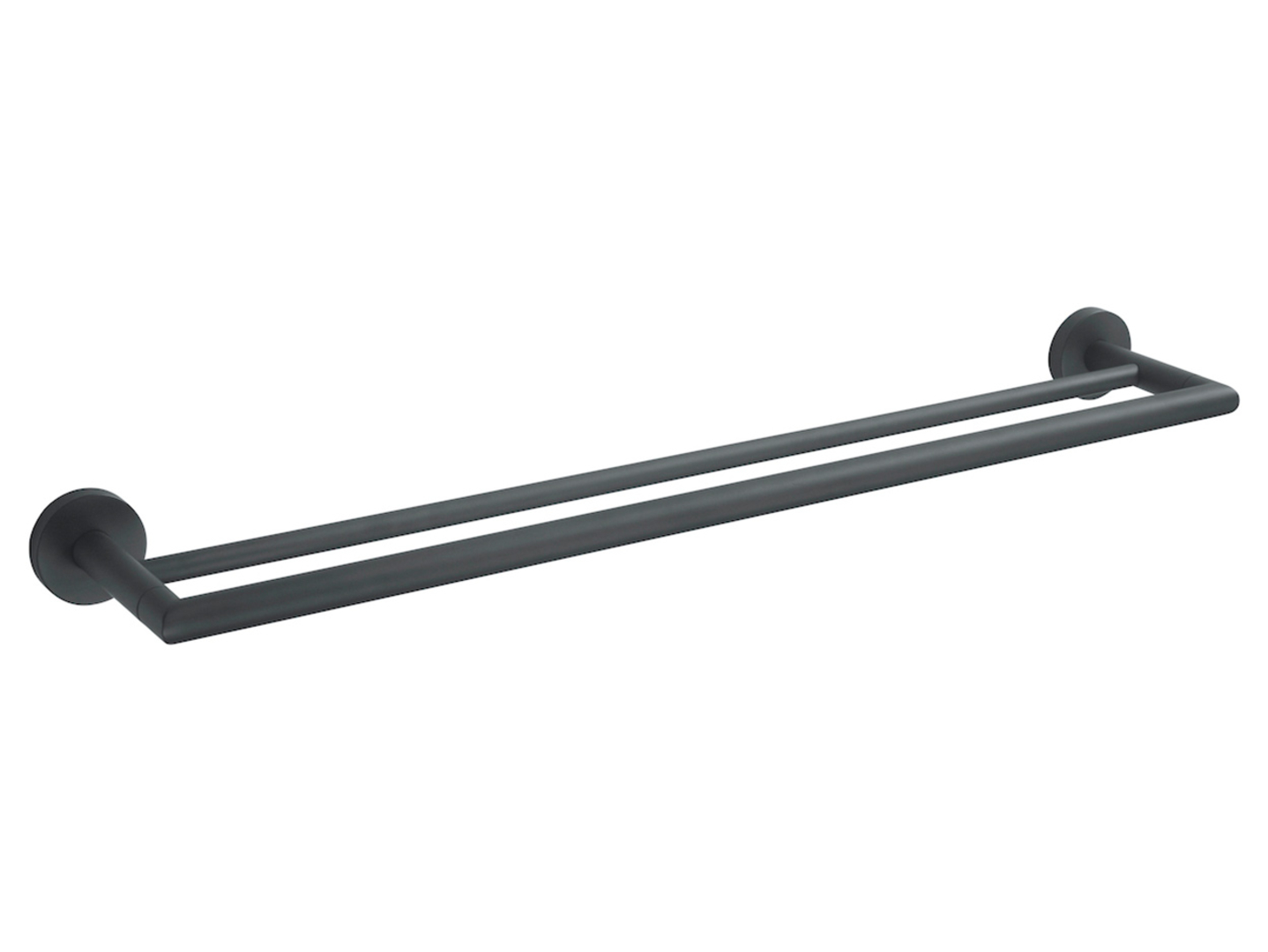 Reling na ręczniki 60 cm podwójny czarny mat Stella Classic