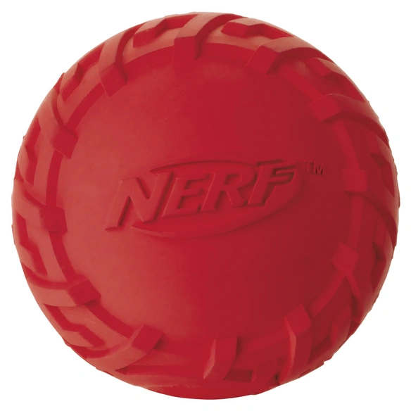 Spielball, Profil Ball mit Quitscher, rot/blau/gelb, Gr. M, für Hunde