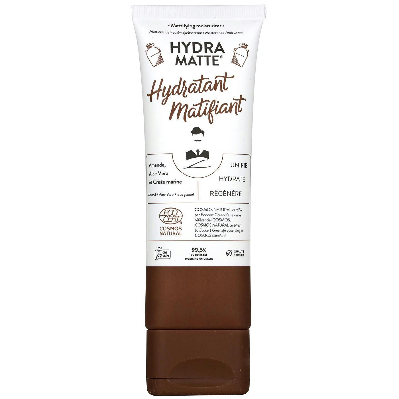 - HYDRA MATTE - Crème Hydratante Matifiante Naturelle pour Hommes 75 mL