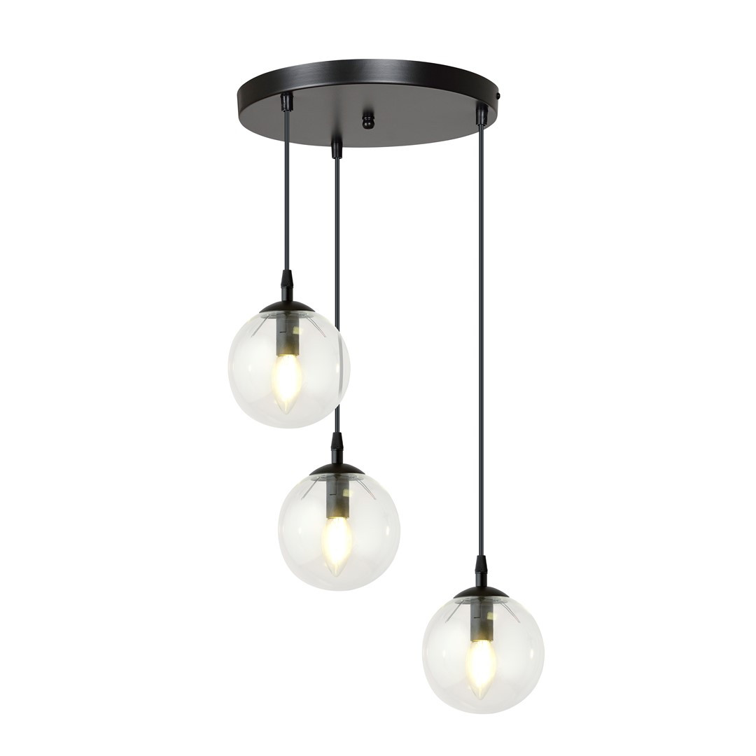 Lampa Wisząca Cosmo 3 Bl Premium Transparent