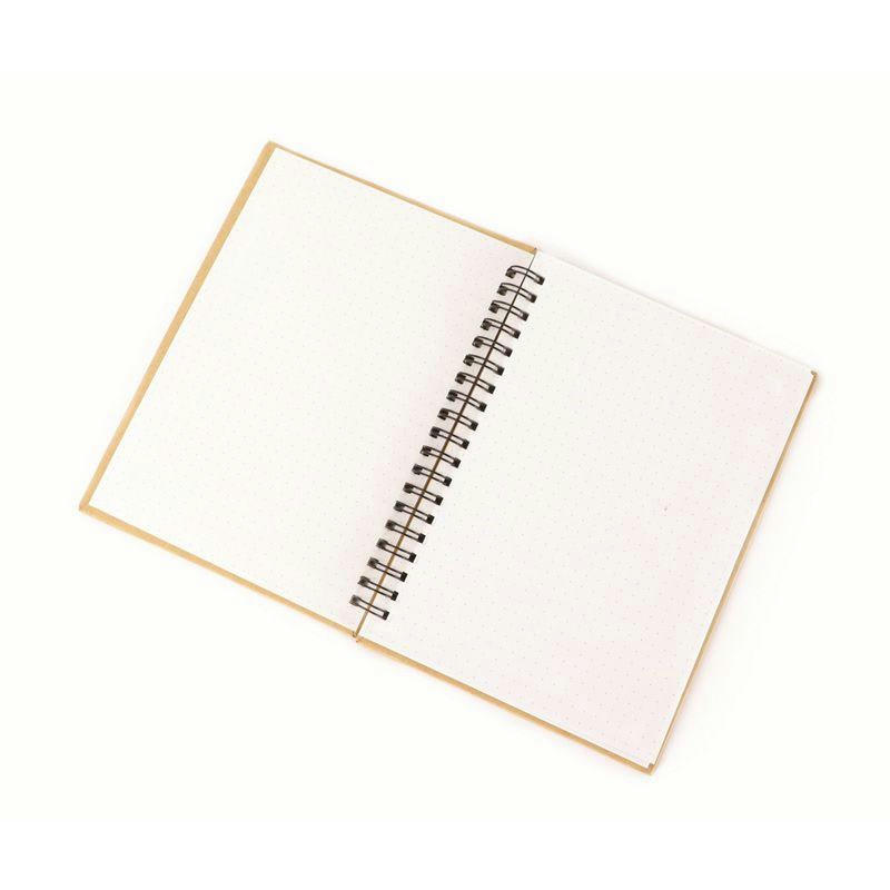 KRAFT - Carnet kraft à spirales papier blanc pointillé 18x13cm