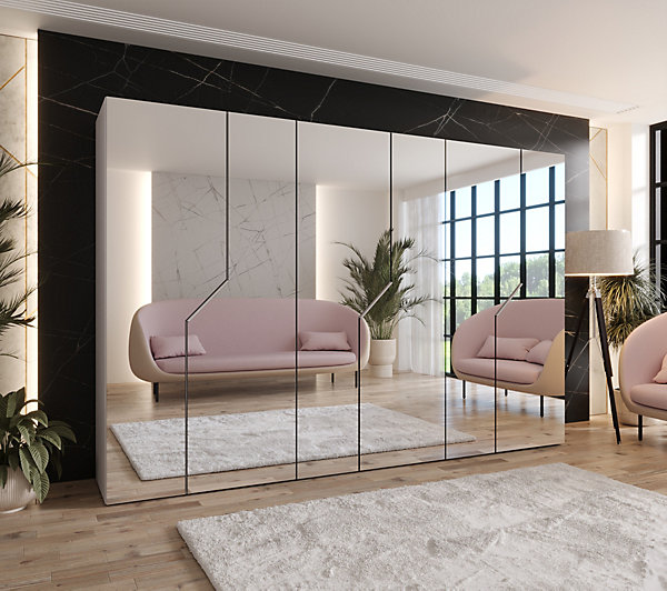 Armoire a portes battantes Andrew 3 300 x H. 202 x P. 52, 6 portes