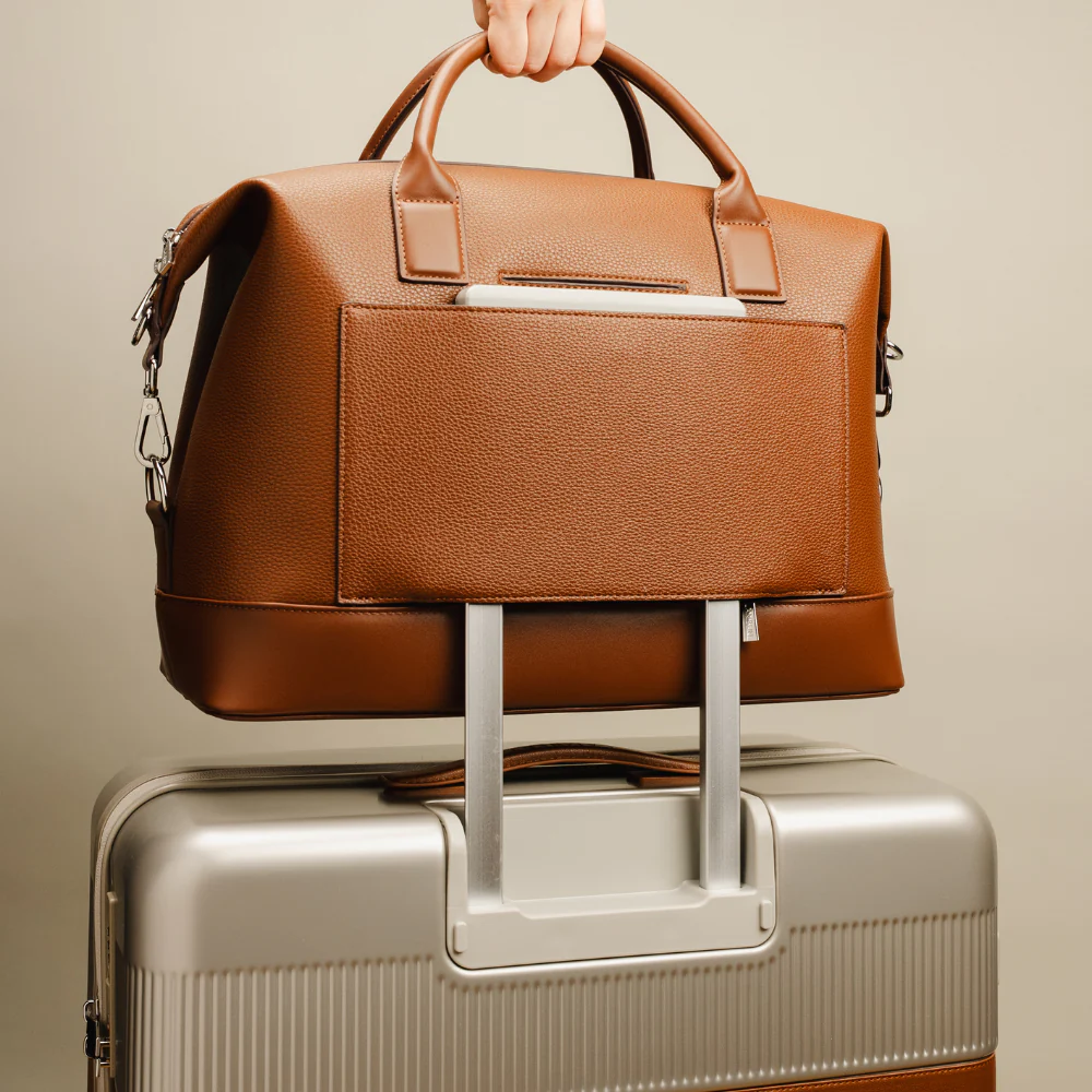 The Mae - Small Affogato Vegan Leather Travel Bag