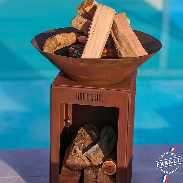 Bol A Feu Cevenol Corten Bois Rond 74 Simple Cuve