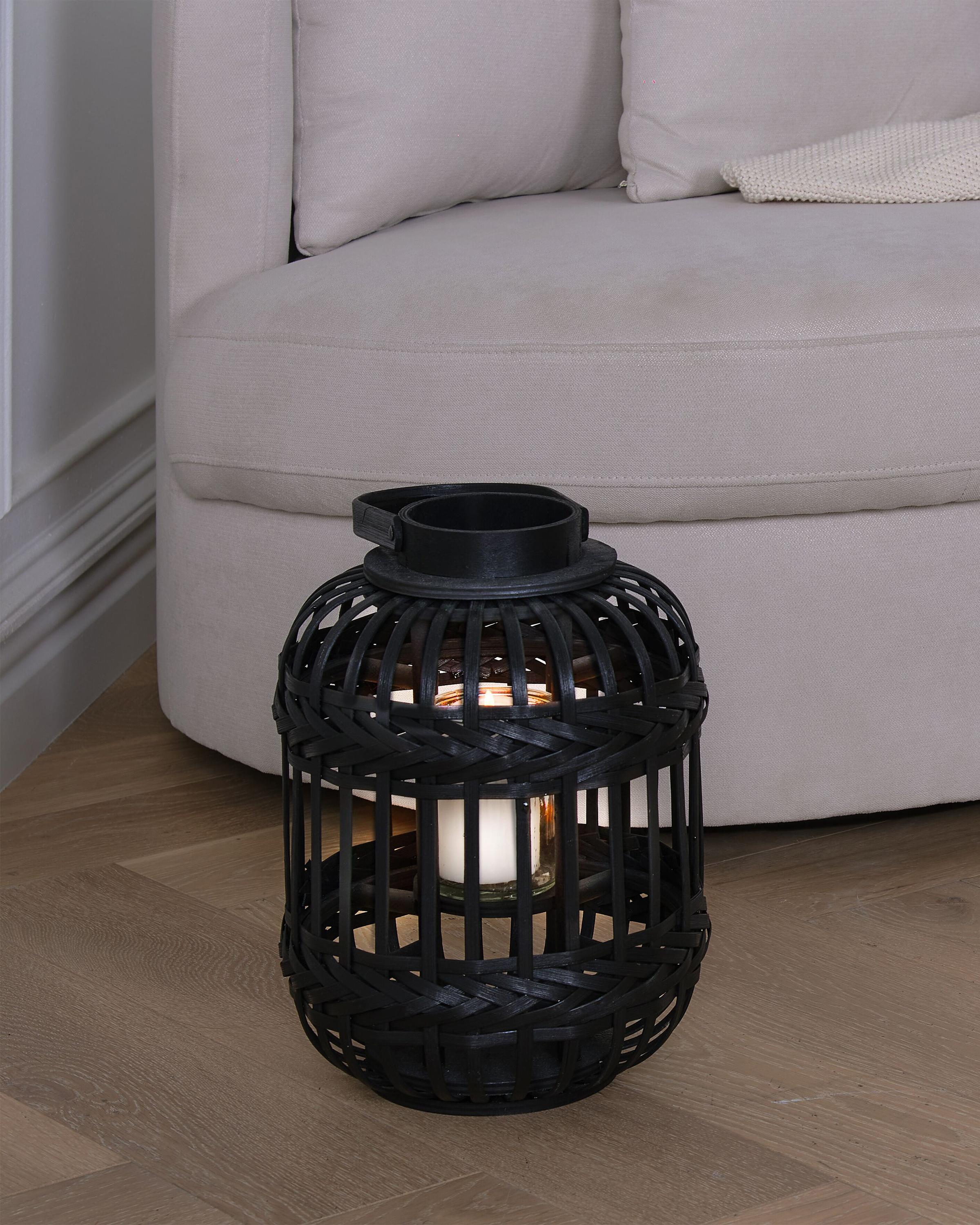 Lantern BORACAY Bamboo 30 cm Black