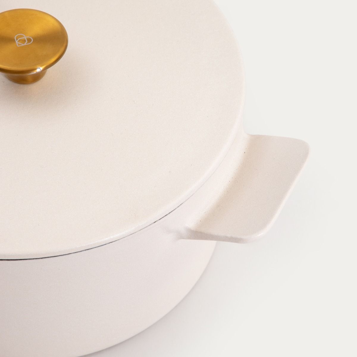 Garnek żeliwny ANDREAS beżowy matowy 5 l