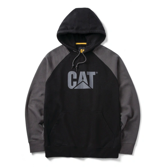 Colorblock Hooded Sweatshirt, Army Moss Black, Baumwolle/Polyester, 2XL