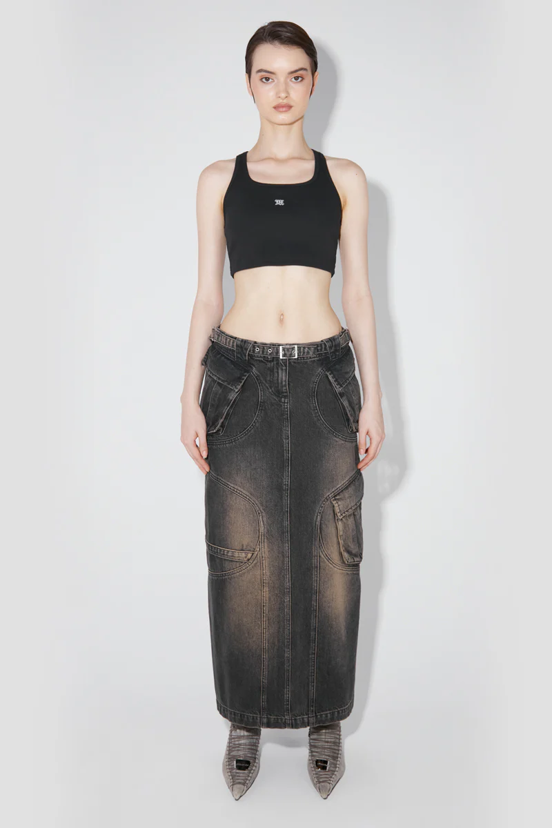 Denim Long Skirt