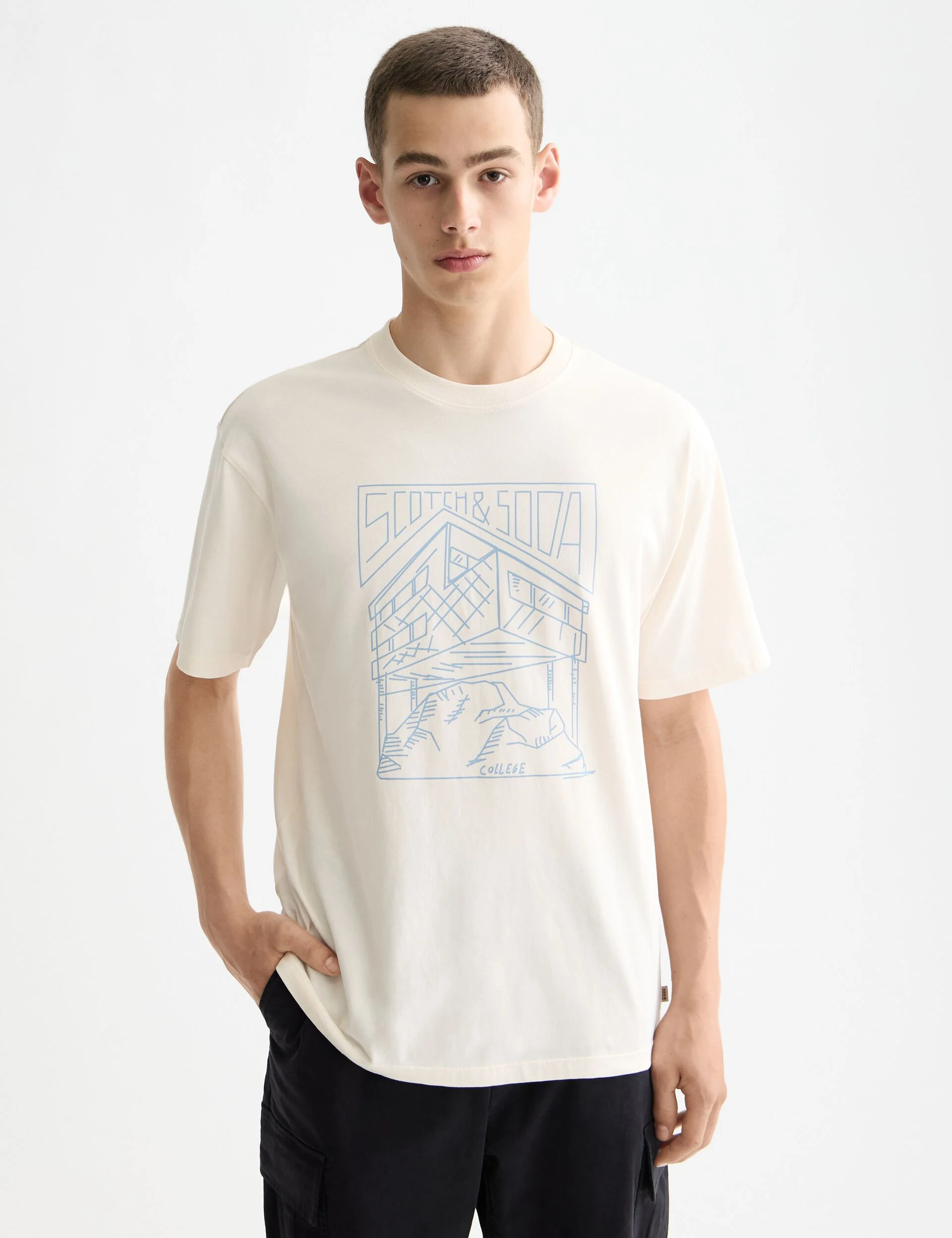 Relaxed Fit Scotch & Soda Logo T-shirt