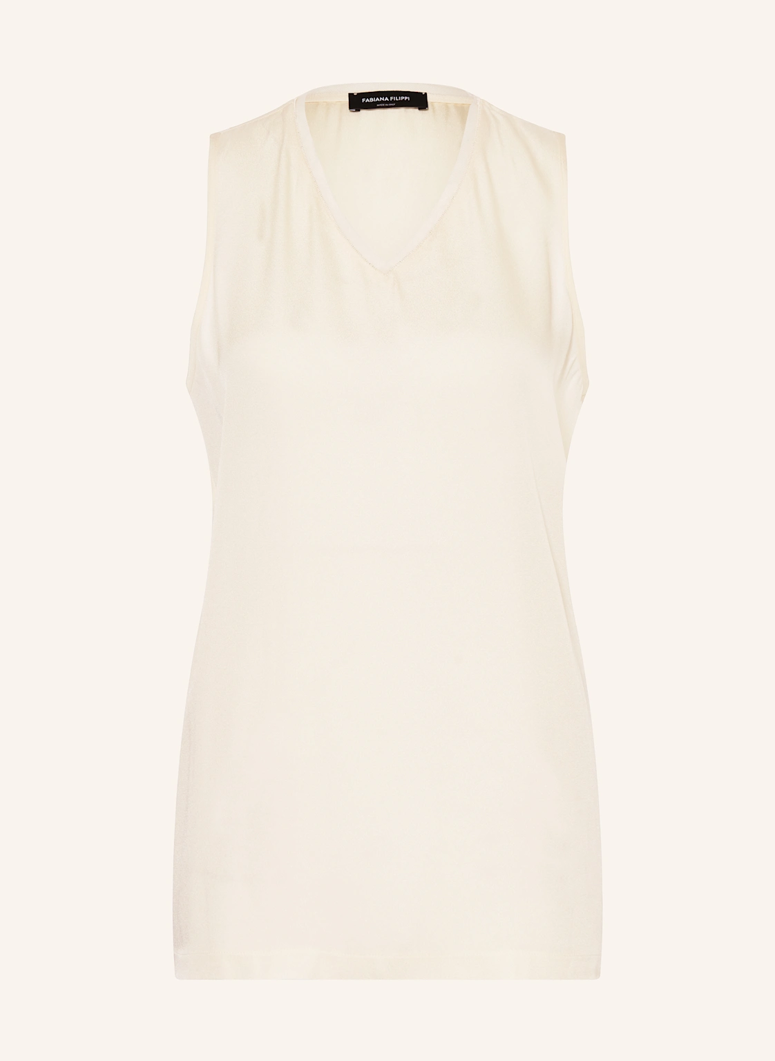 FABIANA FILIPPI Blusentop aus Satin mit Schmucksteinen