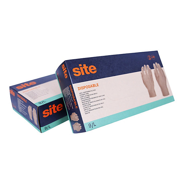 Gant jetable en nitrile pour la manipulation générale Site Taille 9 blanc, lot de 100
