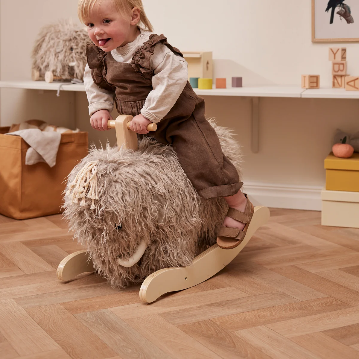 Kids Concept - Schaukeltier Mammut, grau