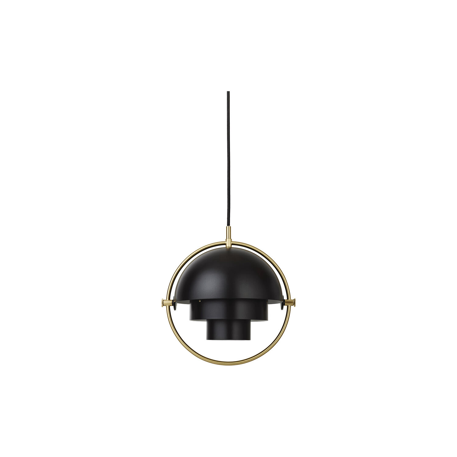 Multi-Lite Pendant, black semi matt/brass