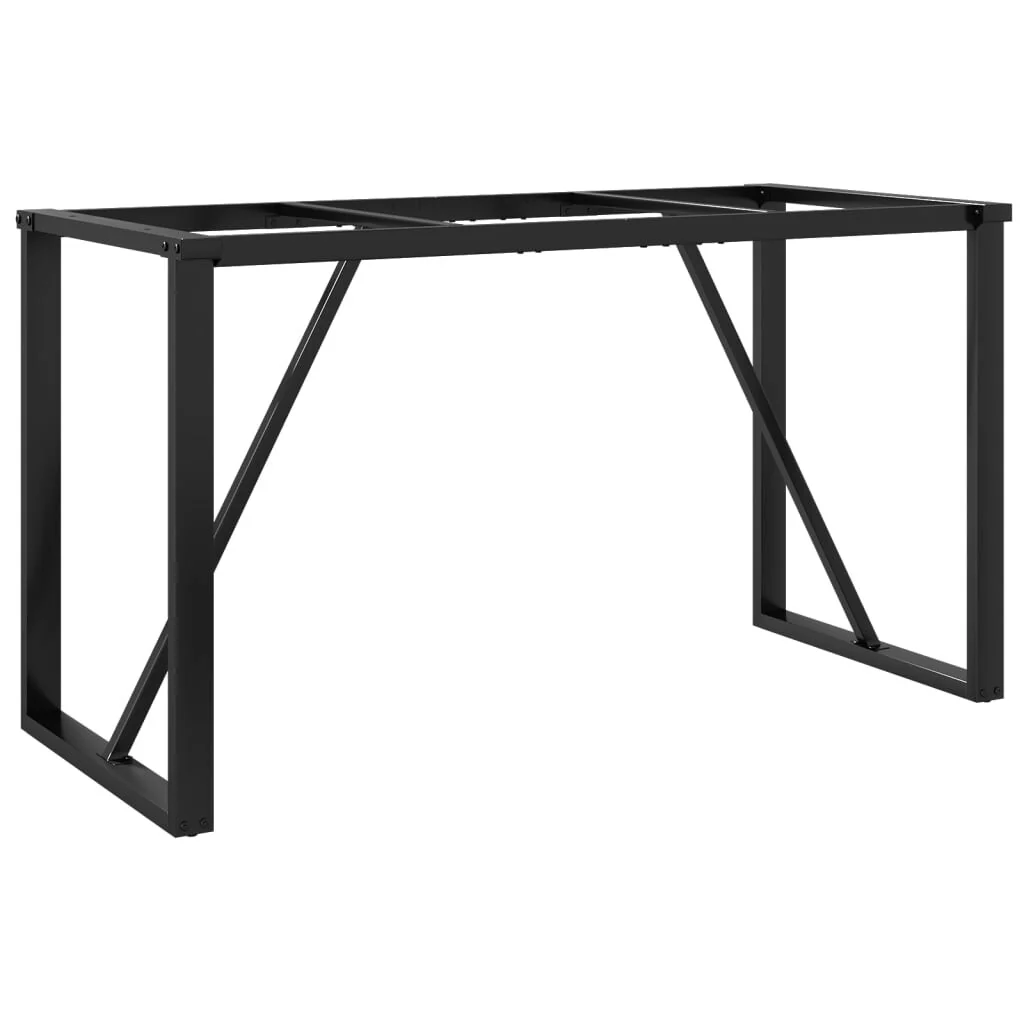 vidaXL Dining Table Leg Black Powder-Coated Steel - 55.1 x 23.6 x 28.7 in