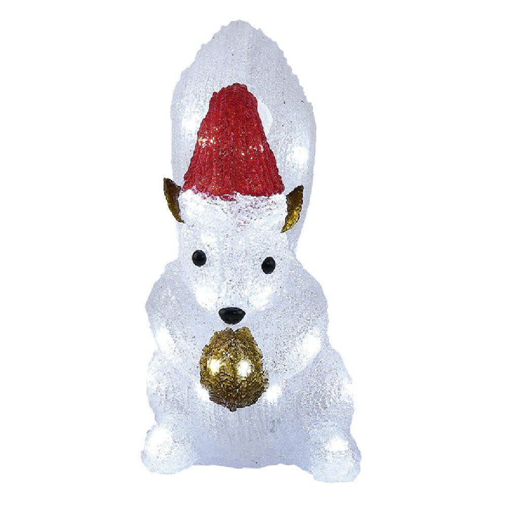 écureuil de No&euml;l lumineux 30LED Blanc froid