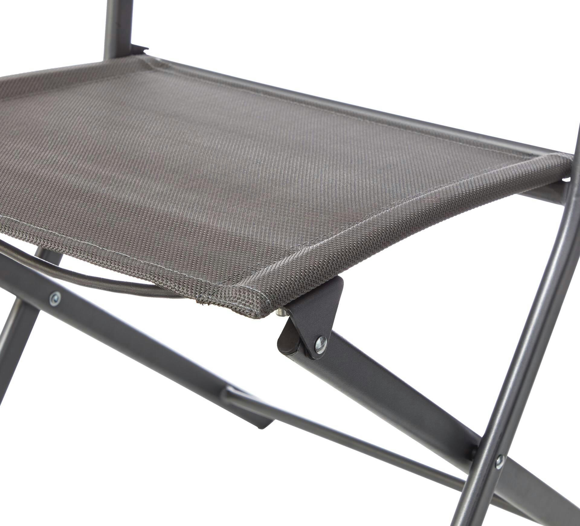 CANVAS Spadina Folding Steel Outdoor/Patio Bistro Set, Grey, 3-pc