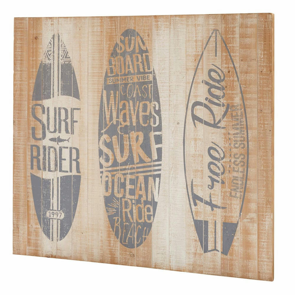 Surfing - Tête de lit 140 en pin et sapin imprimé