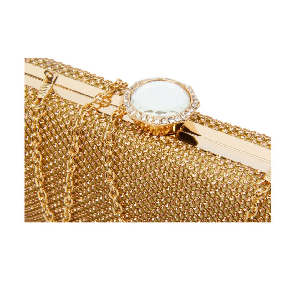 JFY Diamante Clasp Double Side Diamante Bag