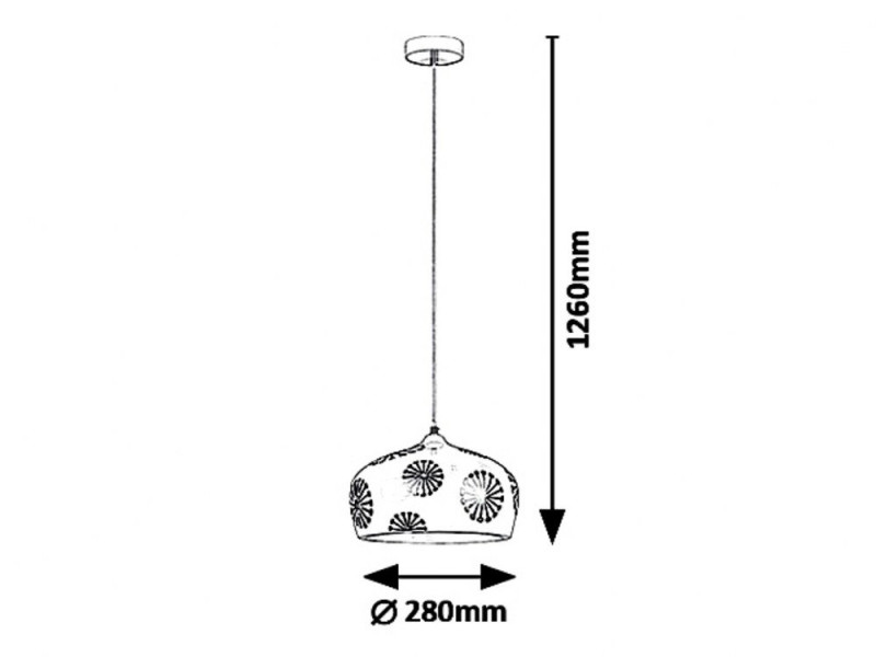 Lampa wisząca biała Ginger 1xE14x15W wym: 126x28x28 cm Rabalux
