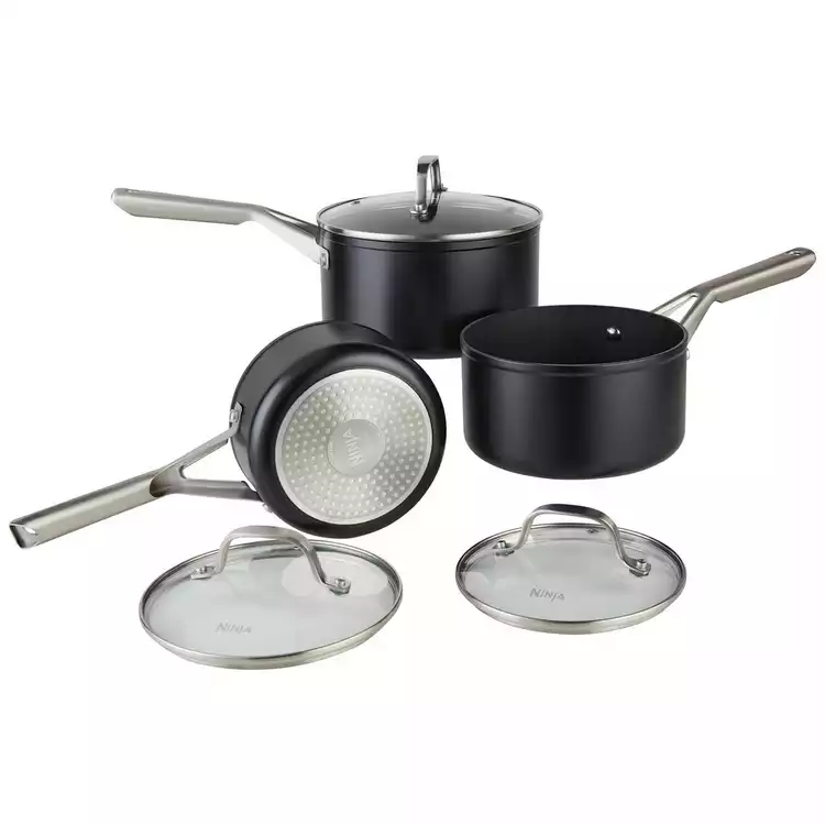 Ninja Zerostick Essentials 3 Piece Aluminium Pan set - Black