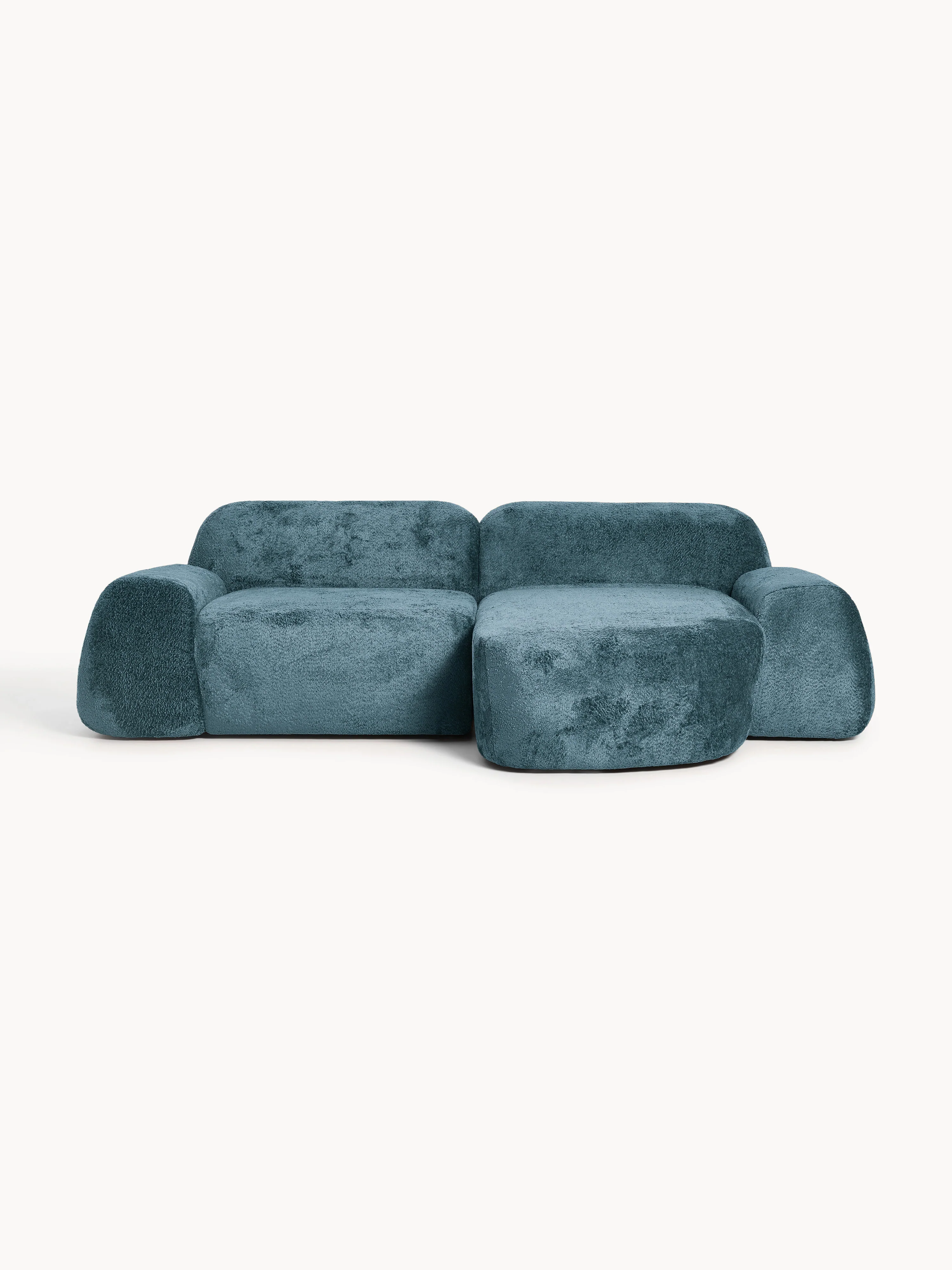 Modulares Ecksofa Wolke (3-Sitzer) aus Teddy-Bouclé