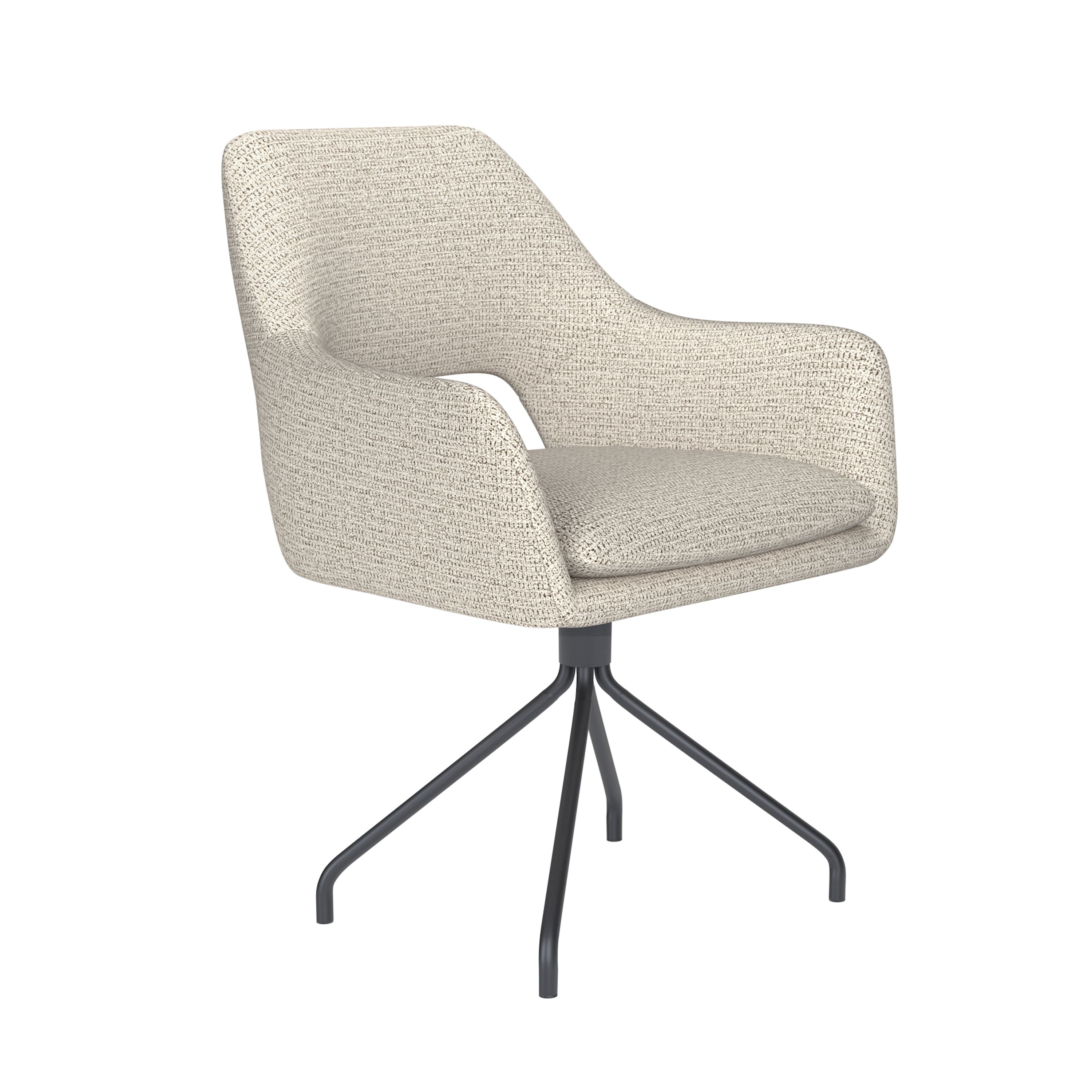 Housecraft Living Mos Eetkamerstoel Draaibaar Metaal Spider Off-White - Beige