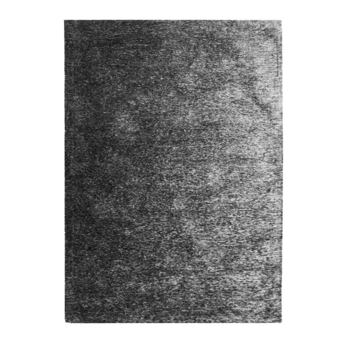 INTENSE - Tapis texturé vintage noir cendré 120x170