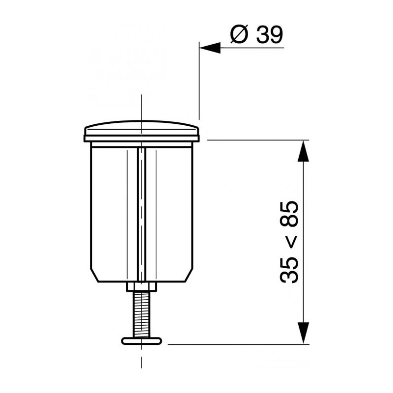 Clapet pour lavabo Ø 39 mm INVENTIV