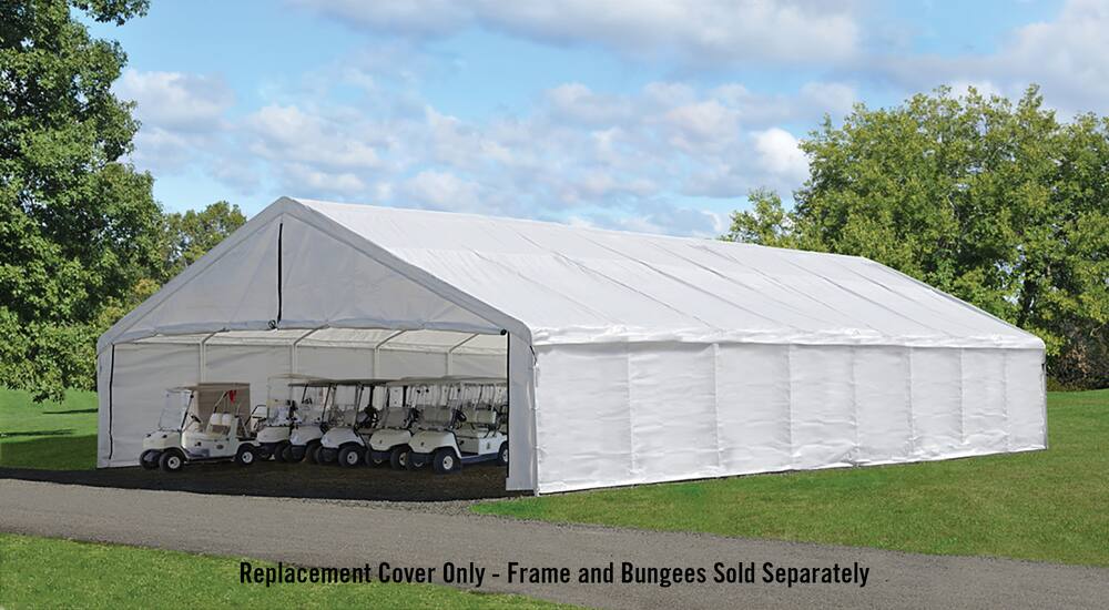 Replacement Cover Only - ShelterLogic Canopy Replacement Cover, White, 30-ft x 50-ft