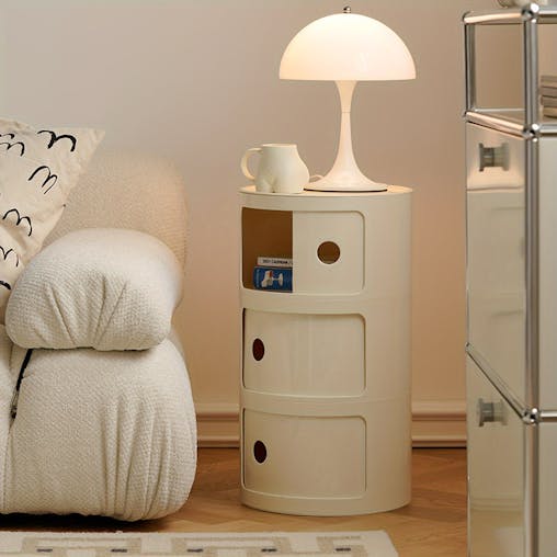 NNETM 3-Drawer Bedside Table for Bedroom and Living Room