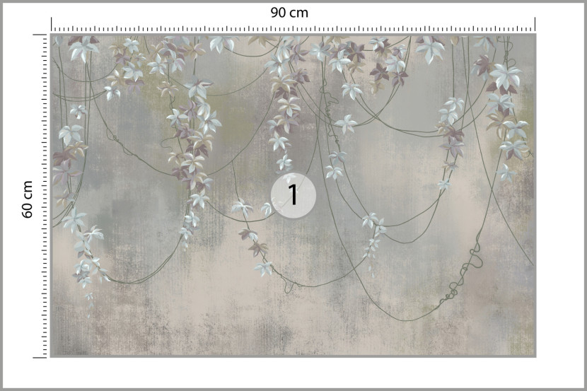 Fototapeta Ścienna Abstrakcyjne Kwiaty Mural 90x60cm