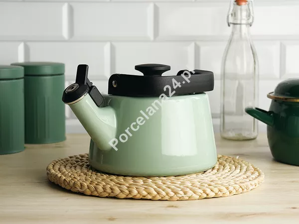 Czajnik emaliowany 2,1 L Forchetto - Moderno Aquaverde 1FO.CZA.1260