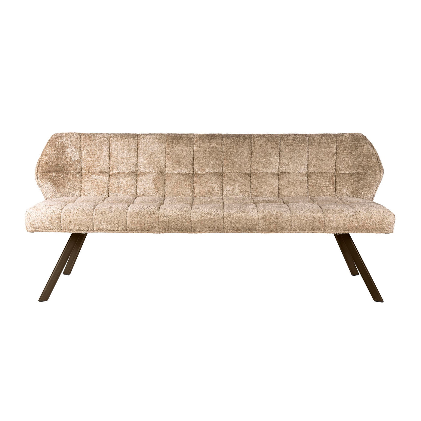 Giga Living Eetkamerbank Raster - Zand/Bruin - 180x60x80cm
